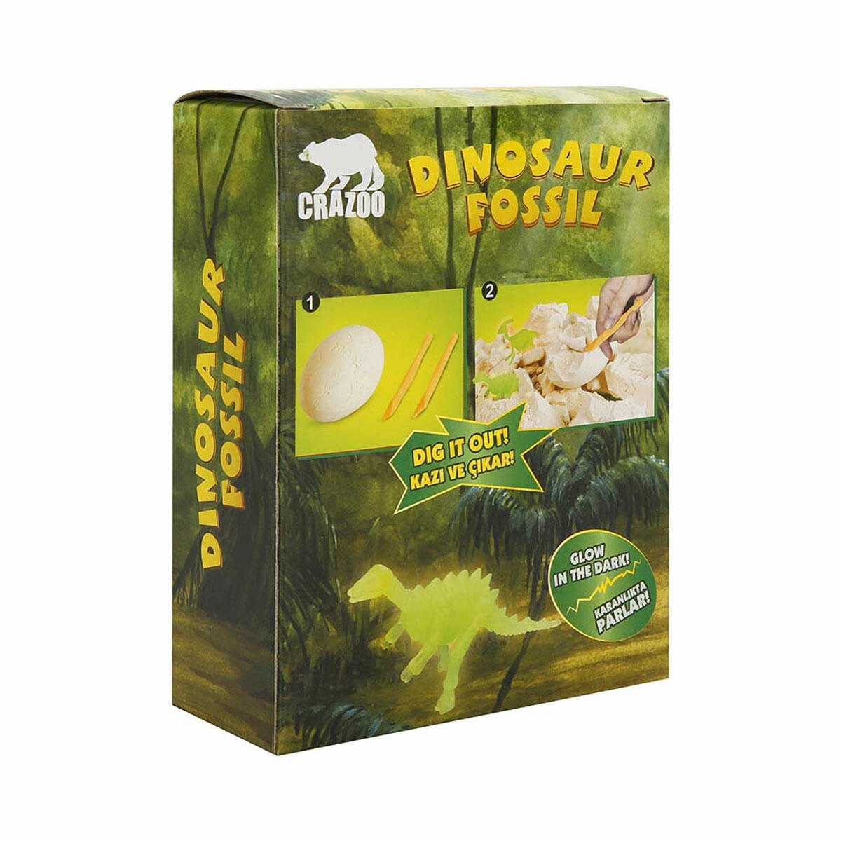 Karanlıkta Parlayan Dinozor Yumurtası Kazı Seti | Fosilleri Ortaya Çıkar, Merak Duygusunu Geliştir