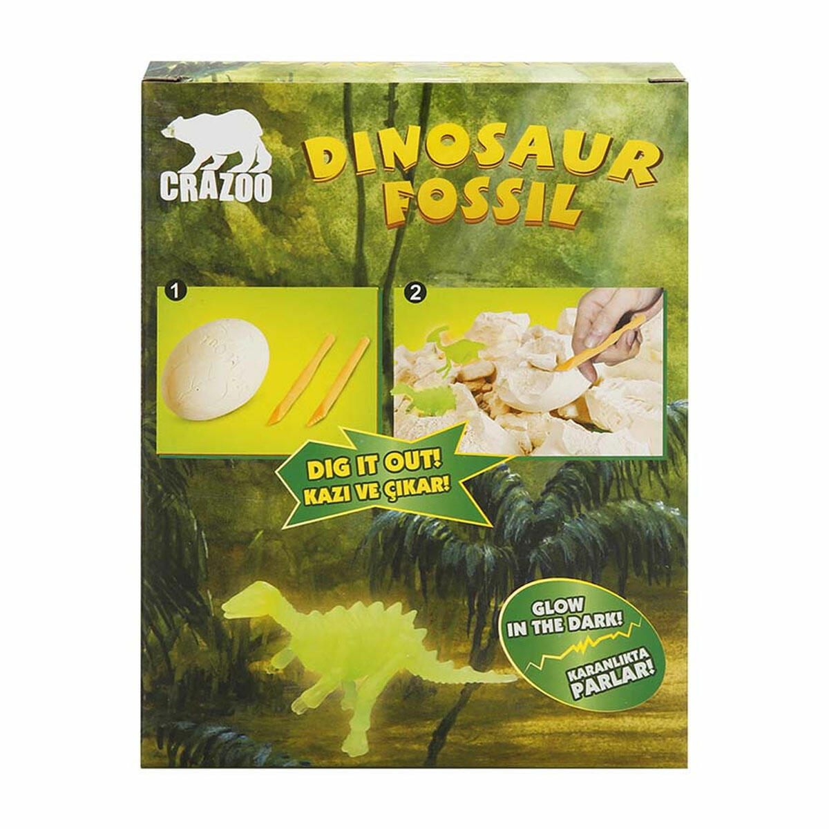 Karanlıkta Parlayan Dinozor Yumurtası Kazı Seti | Fosilleri Ortaya Çıkar, Merak Duygusunu Geliştir