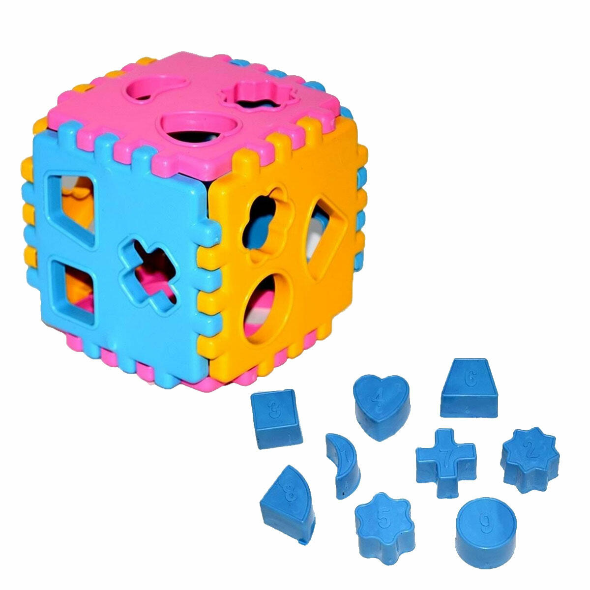 Kare Bultak Küp | Eğitici Geometrik Şekil Yerleştirme Seti | Aydede Oyuncak Okul Öncesi Gelişim Oyuncağı