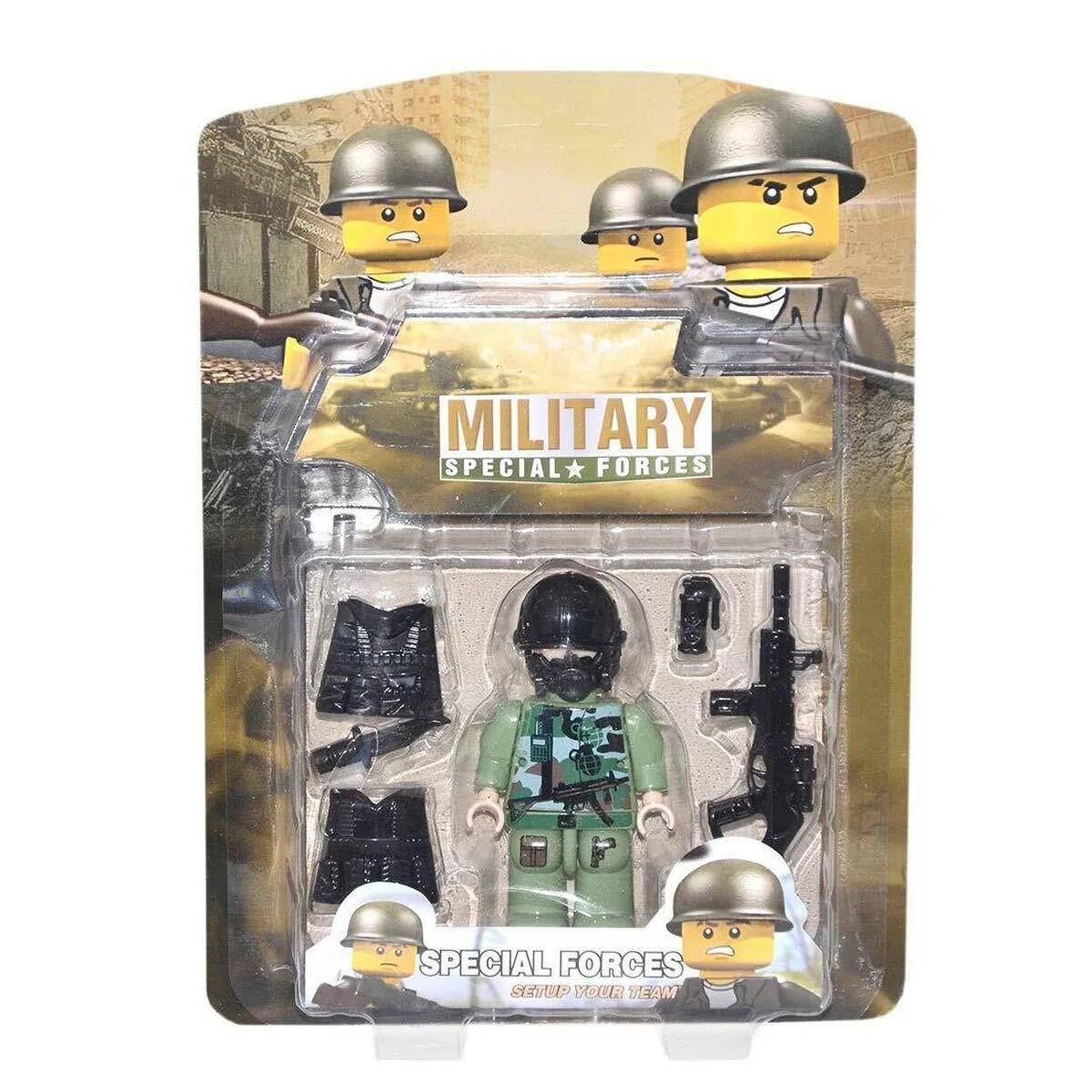 Kartela Asker Oyun Seti | 9 cm Eklemli Asker Figürü ve Aksesuarlı Savaş Kiti | Eğitici Askeri Oyun Seti