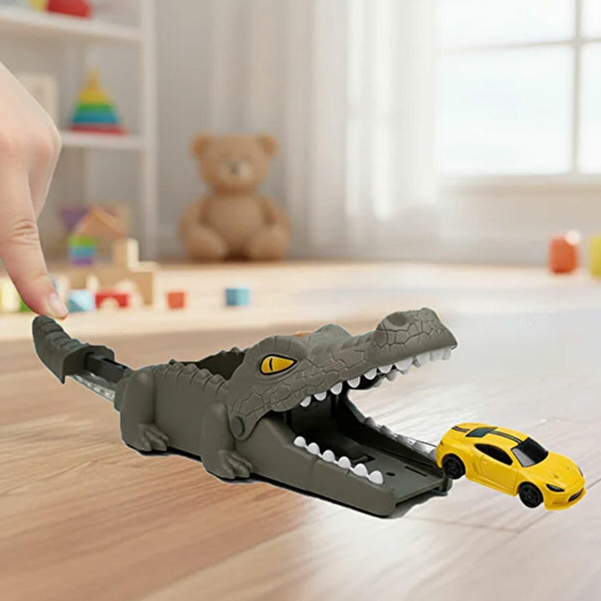 Kayar Araç ile Timsah Fırlatma Seti | Crocodile Launcher Macera Serisi | Hızlı Fırlatıcı ve Yarış Arabası Oyun Seti