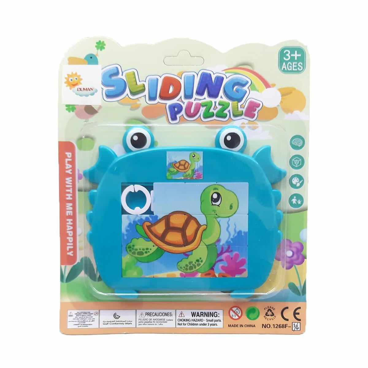 Kaydırmalı Resimli Büyük Puzzle – 3+ Yaş Eğitici Kaydırmalı Yapboz