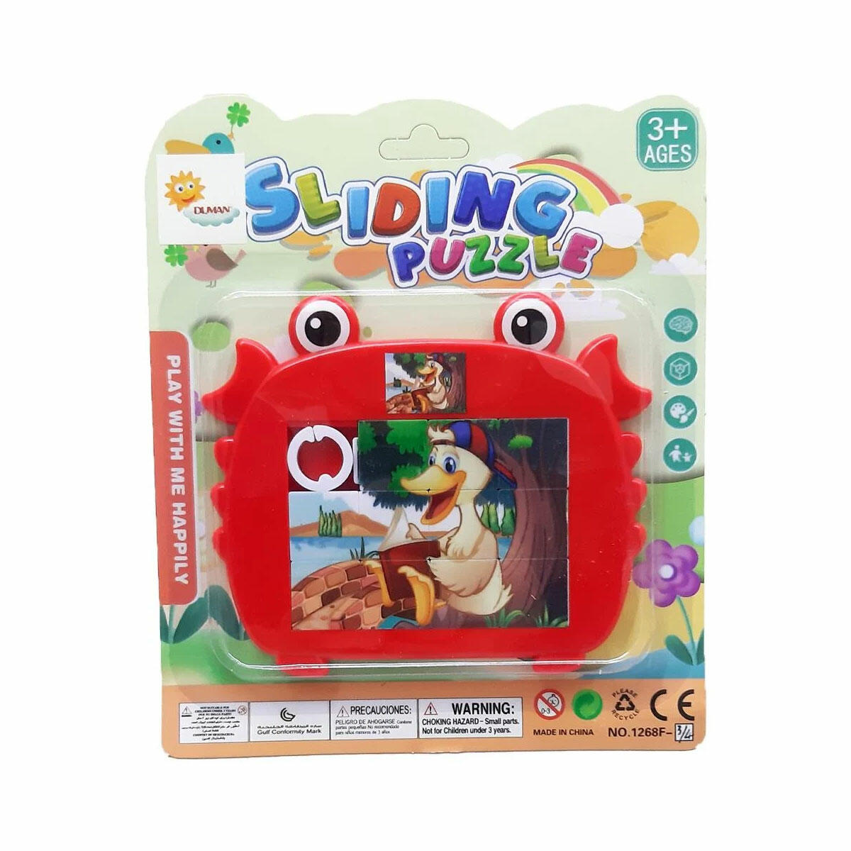 Kaydırmalı Resimli Büyük Puzzle – 3+ Yaş Eğitici Kaydırmalı Yapboz