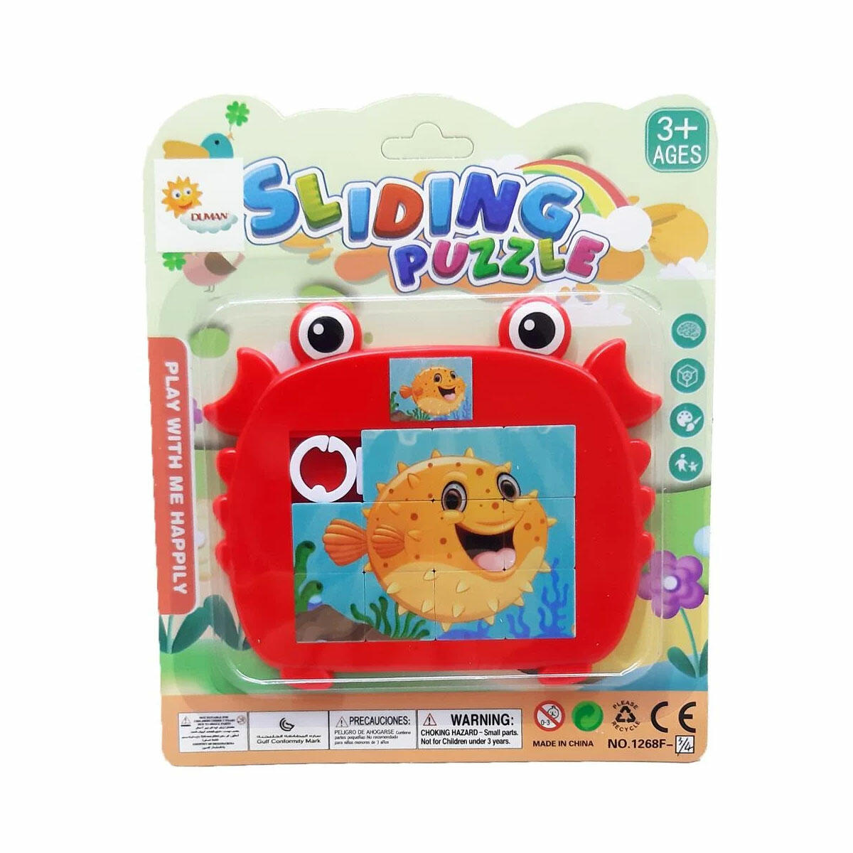 Kaydırmalı Resimli Büyük Puzzle – 3+ Yaş Eğitici Kaydırmalı Yapboz