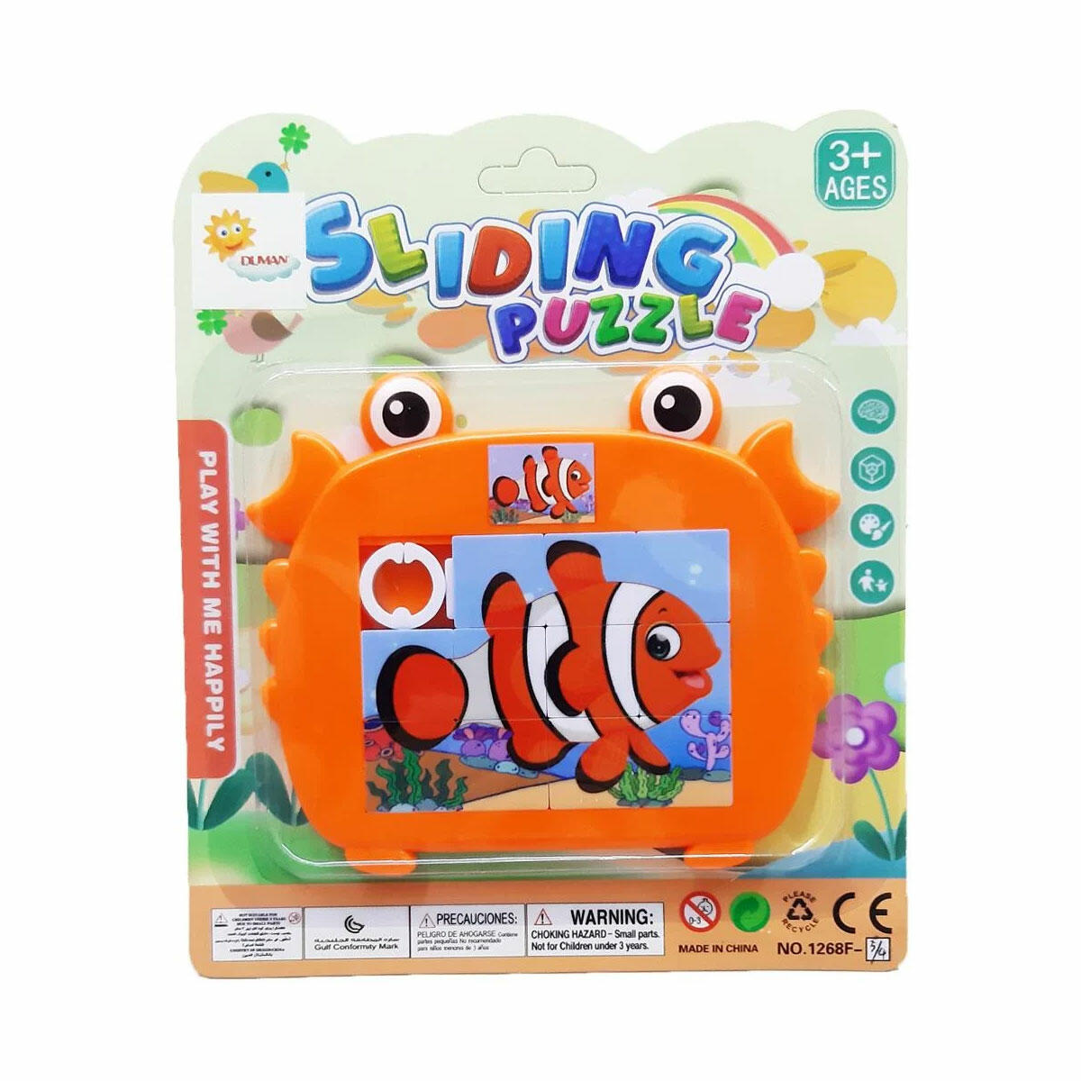 Kaydırmalı Resimli Büyük Puzzle – 3+ Yaş Eğitici Kaydırmalı Yapboz