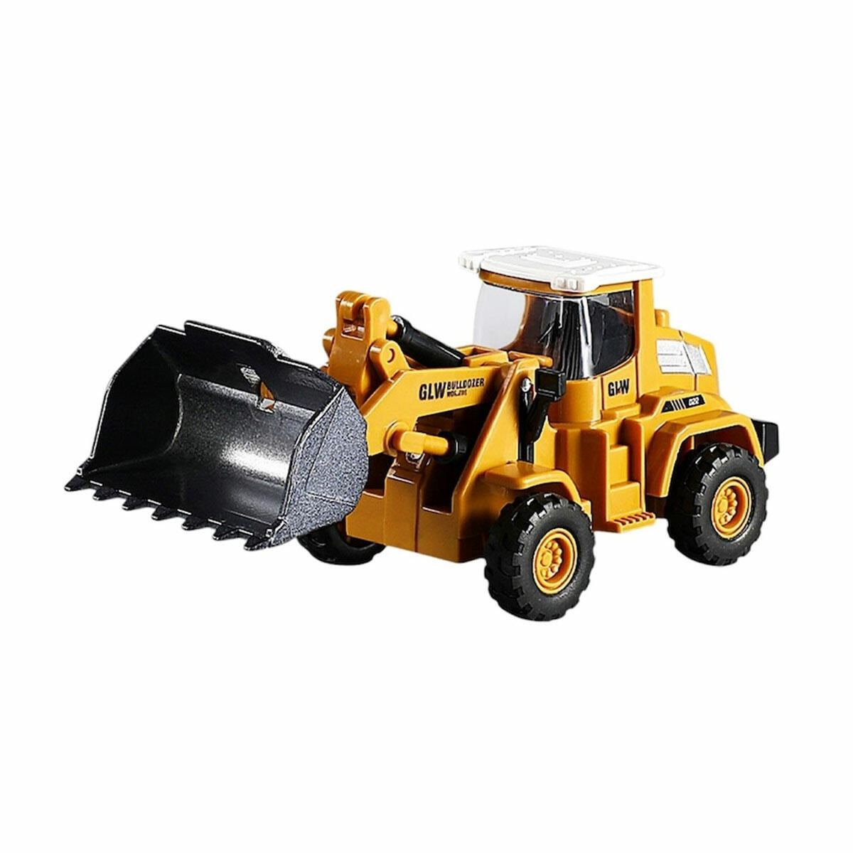 Kepçe Sürtmeli Metal İnşaat Aracı | 13 cm Diecast İş Makinesi | Hareketli Kepçeli Dayanıklı Metal Oyuncak