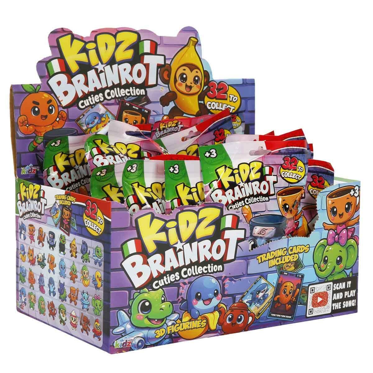 Kidz Brainrot Cuties Koleksiyon Sürpriz Figür Paketi | 32 Farklı Karakter Seçeneği | 3 Kartlı Sürpriz Figür Seti