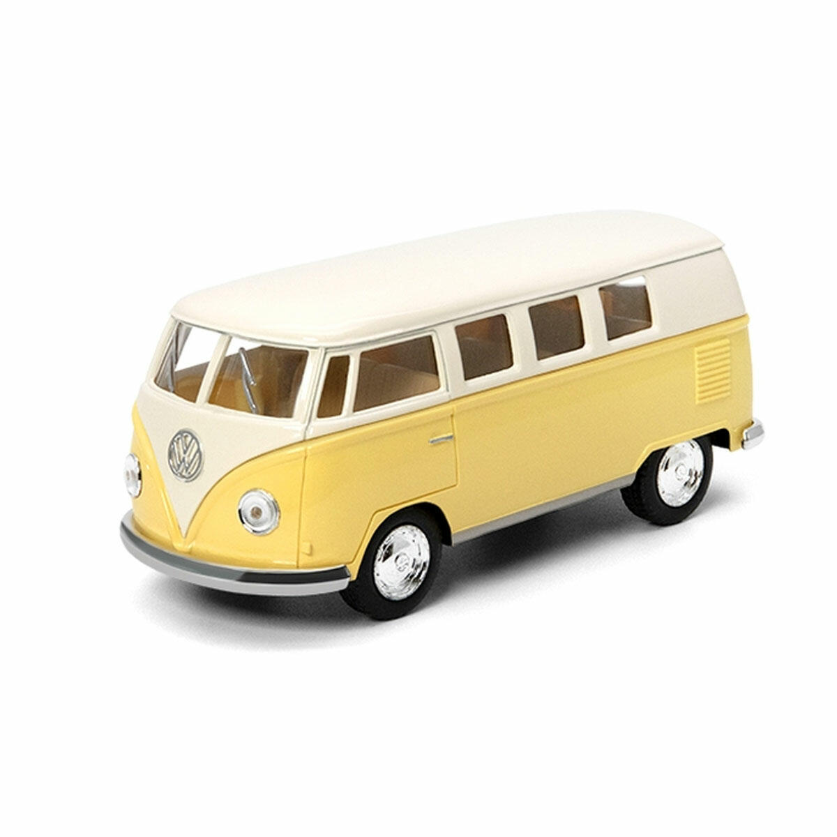 Kinsmart 1962 Volkswagen Classical Bus 1:32 | Metal Çek Bırak Model Araba | Fildişi Tavanlı Pastel Seri Klasik VW Otobüs