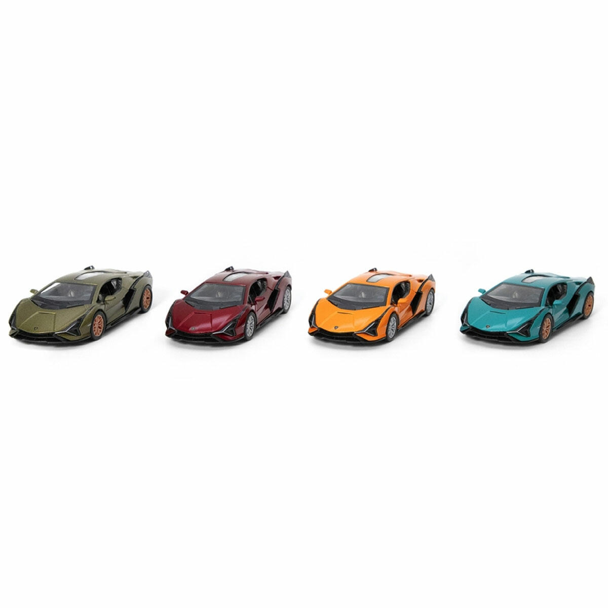 Kinsmart Lamborghini Çek Bırak Model Araba Serisi | Veneno, Sian FKP 37, Countach LPI 800-4 | 13 cm Metal Koleksiyon Aracı