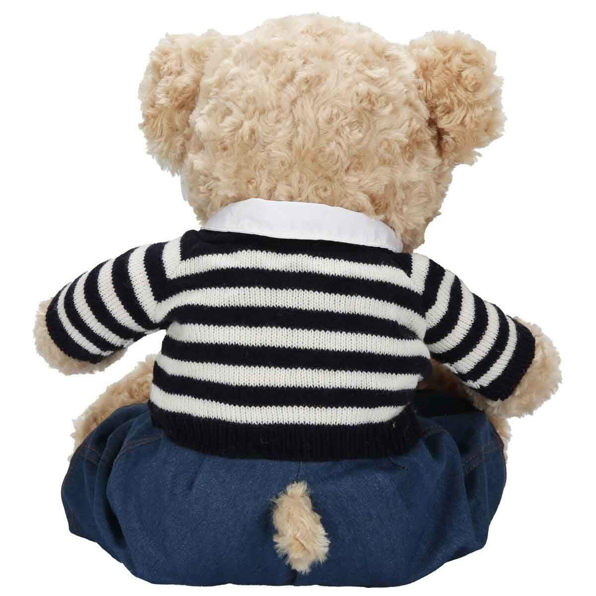 Kıyafetli Peluş Ayı Teddy 37 cm | Takım Elbiseli Ve Elbiseli Ayıcık | Hediyelik Peluş