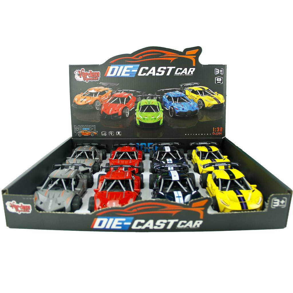 Çek Bırak Sesli Die-Cast Araba 1:32