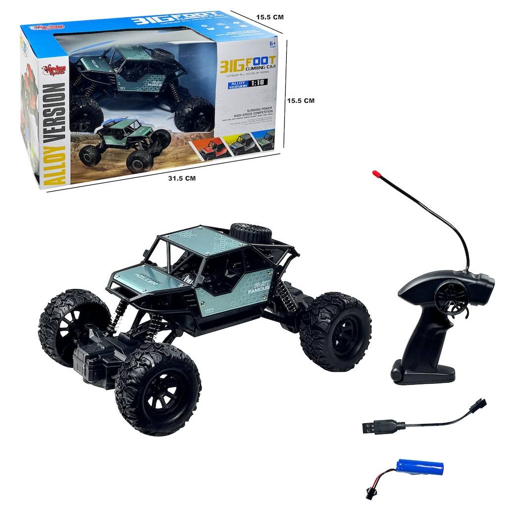 Uzaktan Kumandalı Araba 1/18 Şarjlı Bigfoot Climber Jeep