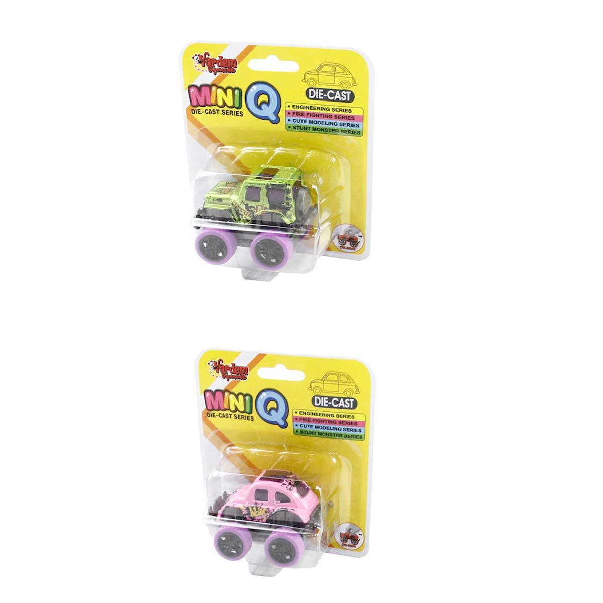 Kartela Çek Bırak Renkli Teker Die Cast Araba