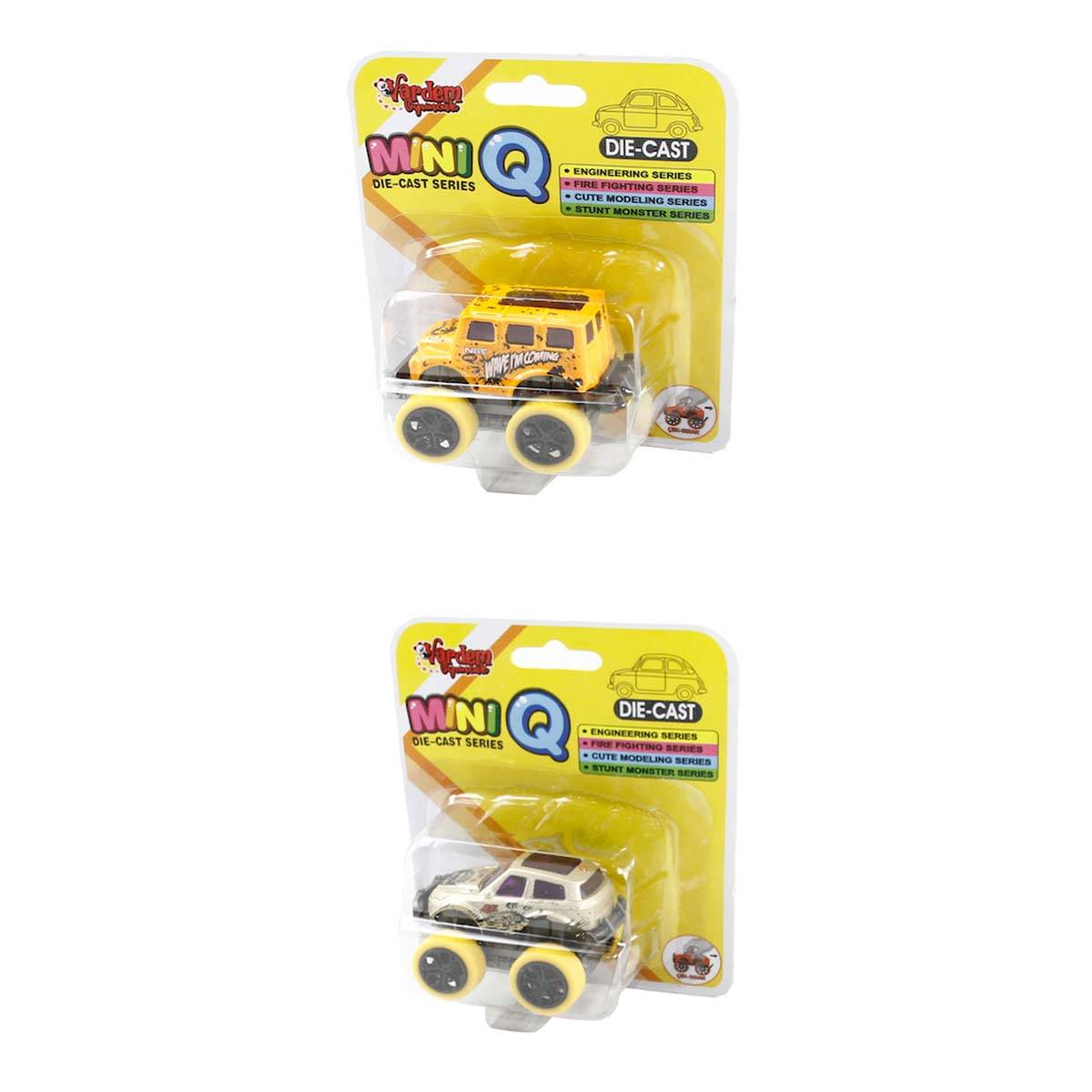 Kartela Çek Bırak Renkli Teker Die Cast Araba