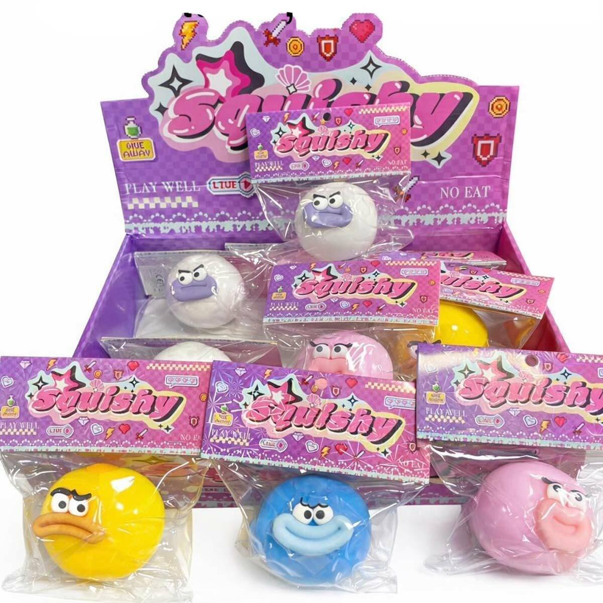 Koca Dudaklar Rengarenk Sevimli Suratlar Squishy | Komik Ve Renkli Antistres Oyuncağı | Yumuşak Surat Figürü