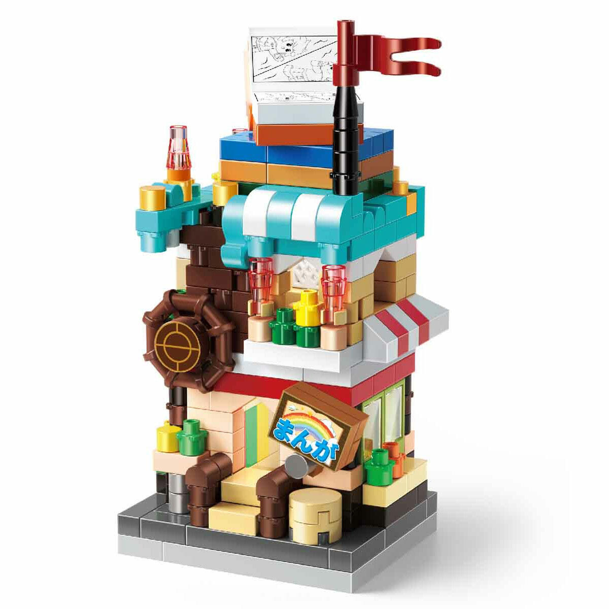 KOCO 280 Parça Çizgi Roman Mağazası Yapı Seti | Mini Bricks Uyumlu Koleksiyonluk Mağaza | 6+ Yaş Eğitici Mimari Blok Seti
