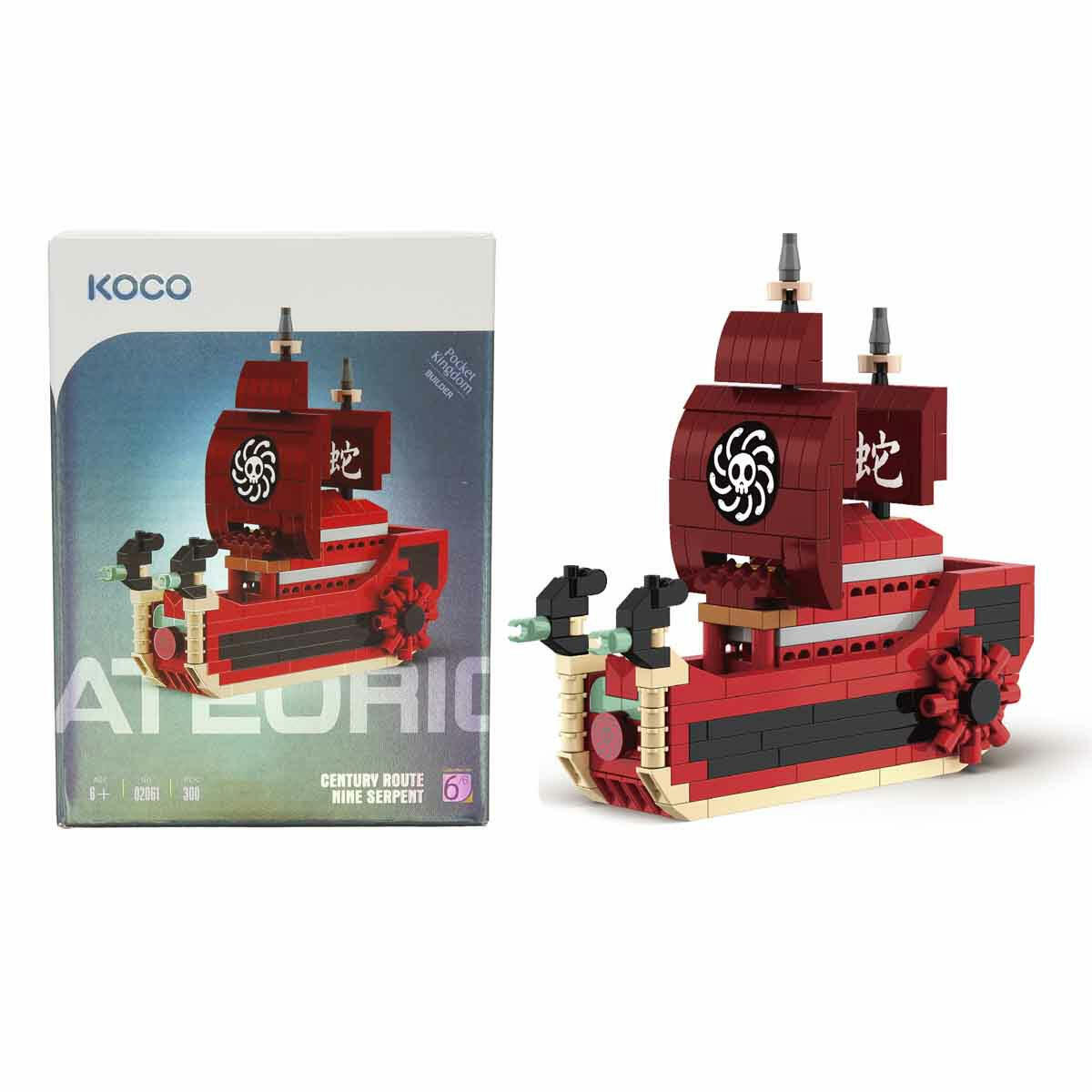 KOCO 300 Parça Korsan Gemisi Yapı Seti | Eğitici Blok Oyuncak | Çocuklar İçin Detaylı Yelkenli Gemi Modeli