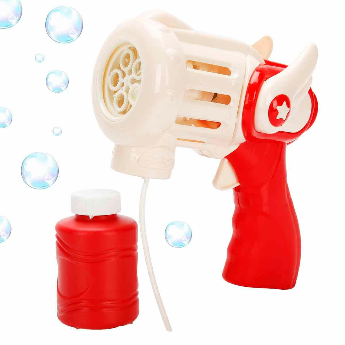 Pilli Köpük Tabancası Oyuncak – Baloncuklarla Eğlenceli ve Sosyalleştirici Oyun