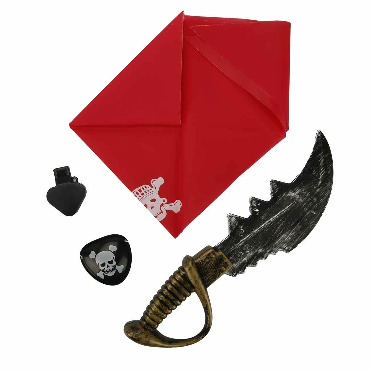 Korsan Silah Seti 4 Parça | Gerçekçi Aksesuarlı Korsan Oyun Seti | Çocuklar İçin Macera ve Rol Yapma Seti