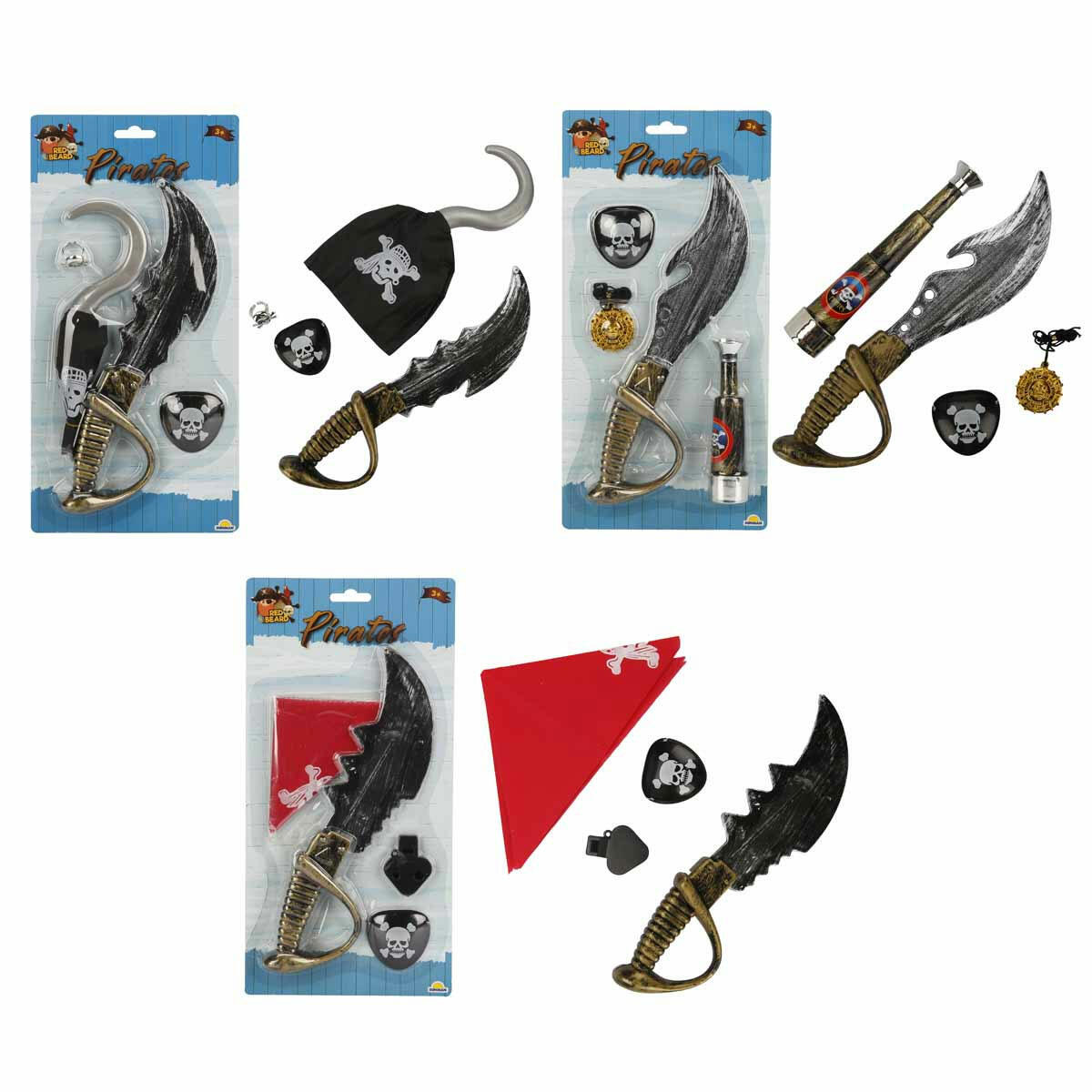 Korsan Silah Seti 4 Parça | Gerçekçi Aksesuarlı Korsan Oyun Seti | Çocuklar İçin Macera ve Rol Yapma Seti