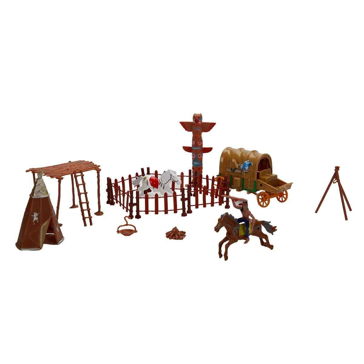 Kovboy Figürleri Oyun Seti | Vahşi Batı Aksesuarlı Macera Dünyası | Atlı Ve Çadırlı Figür Serisi