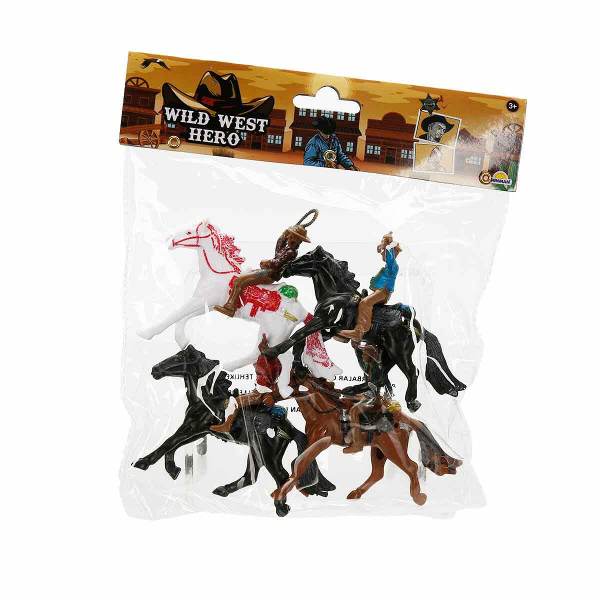 Kovboy ve Kızılderili Figürleri Oyun Seti | 5'li Figür ve 5'li At Seti | Vahşi Batı Temalı Aksiyon ve Macera Figürleri