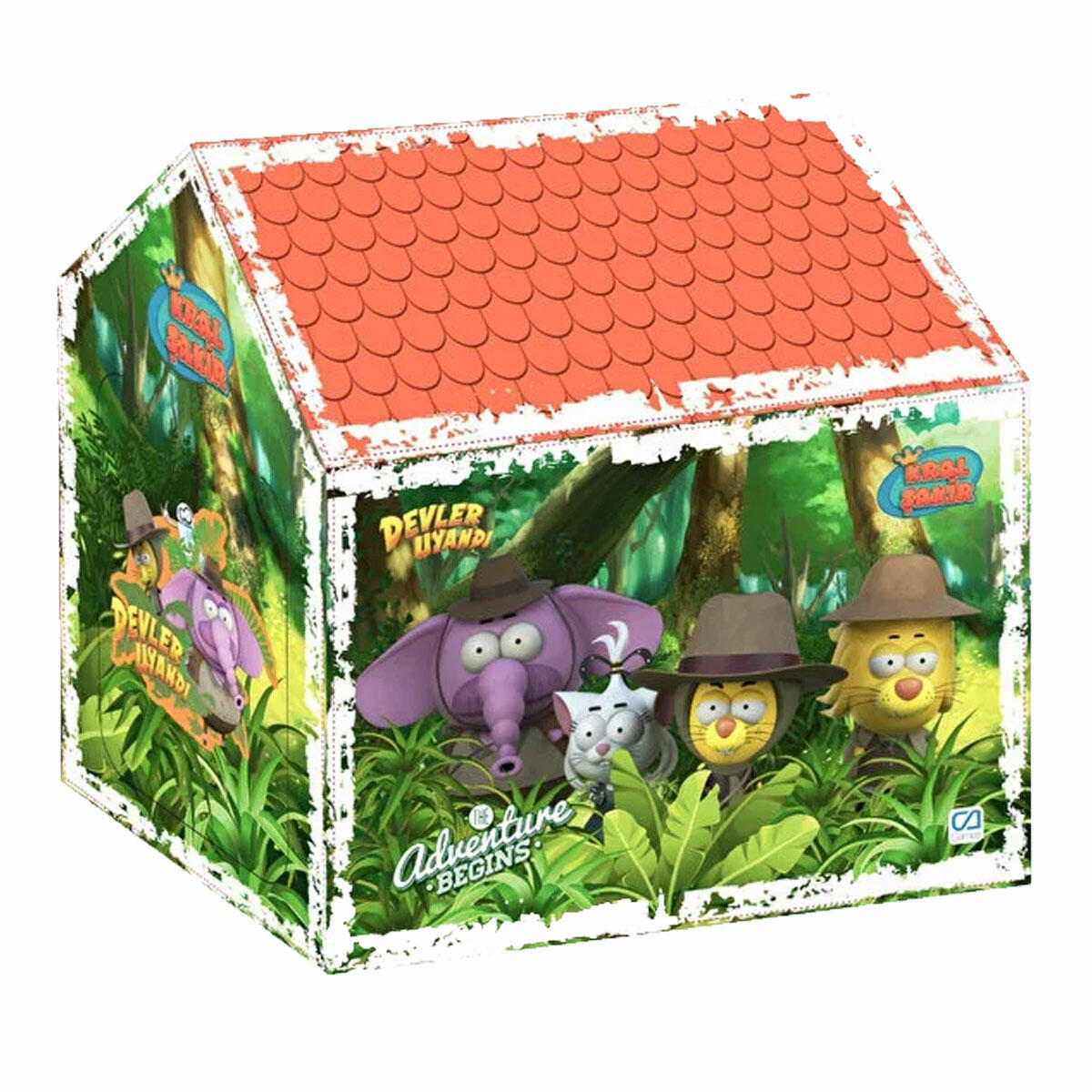 Kral Şakir Oyun Çadırı | Muhtişim Ekip Temalı Eğitici Oyun Alanı | 100x100x68 cm Lisanslı Çocuk Çadırı