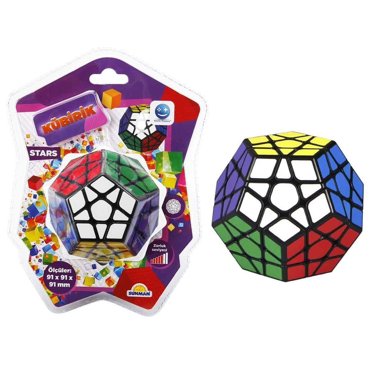 Kübirik Beşgen Stars Zeka Küpü – Büyük Boy (9.1 cm) Sabır Küpü, Gelişmiş Eğitici Bulmaca Oyuncak