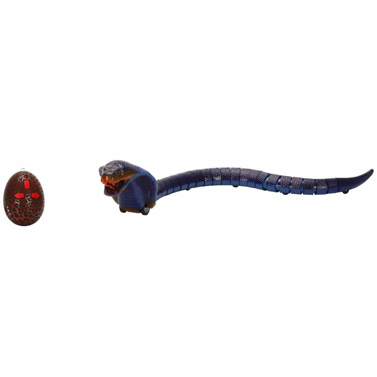 Crazoo Işıklı USB Şarjlı Uzaktan Kumandalı Kral Kobra 44 cm | Gerçekçi Hareketli ve Işıklı Şaka Yılanı | RC Robot Yılan