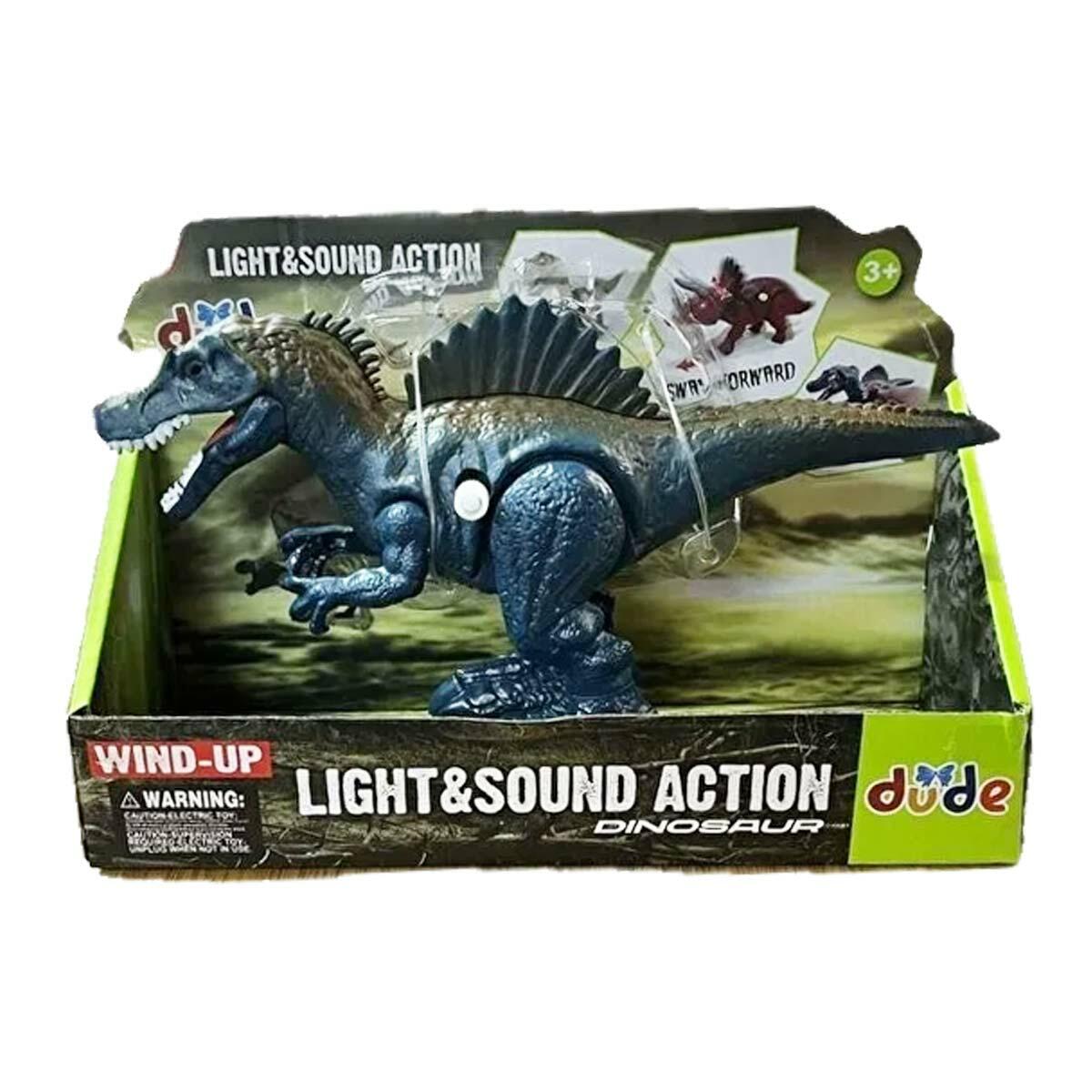 Kurmalı Işıklı Sesli Yürüyen Dinazor Figürü | 3 Farklı Model | Mekanik Hareketli Eğitici Dinozor