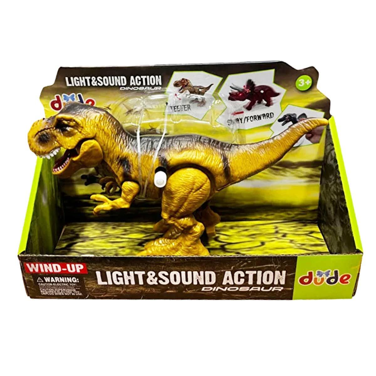 Kurmalı Işıklı Sesli Yürüyen Dinazor Figürü | 3 Farklı Model | Mekanik Hareketli Eğitici Dinozor