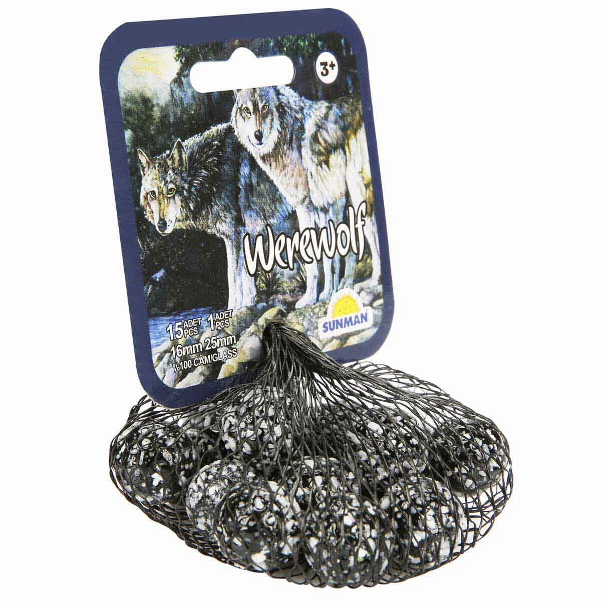 Kurt Adam Siyah Misket Seti | 16 Parça %100 Cam Misket | Nostaljik Çocuk Oyun Seti ve Koleksiyonluk Baş Misket