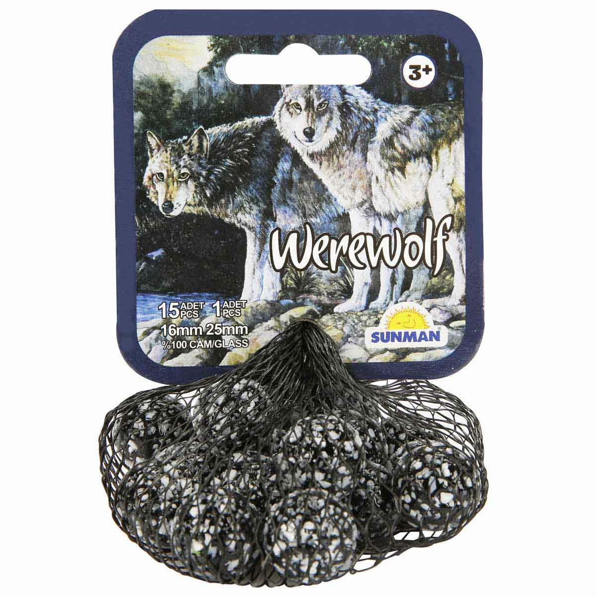 Kurt Adam Siyah Misket Seti | 16 Parça %100 Cam Misket | Nostaljik Çocuk Oyun Seti ve Koleksiyonluk Baş Misket