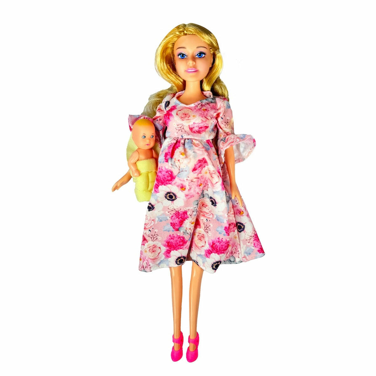 Kutulu 29 cm Hamile Bebek Seti | Eğitici Evcilik Oyuncağı | Bebek Figürlü ve Aksesuarlı Anne Bebek Oyun Seti