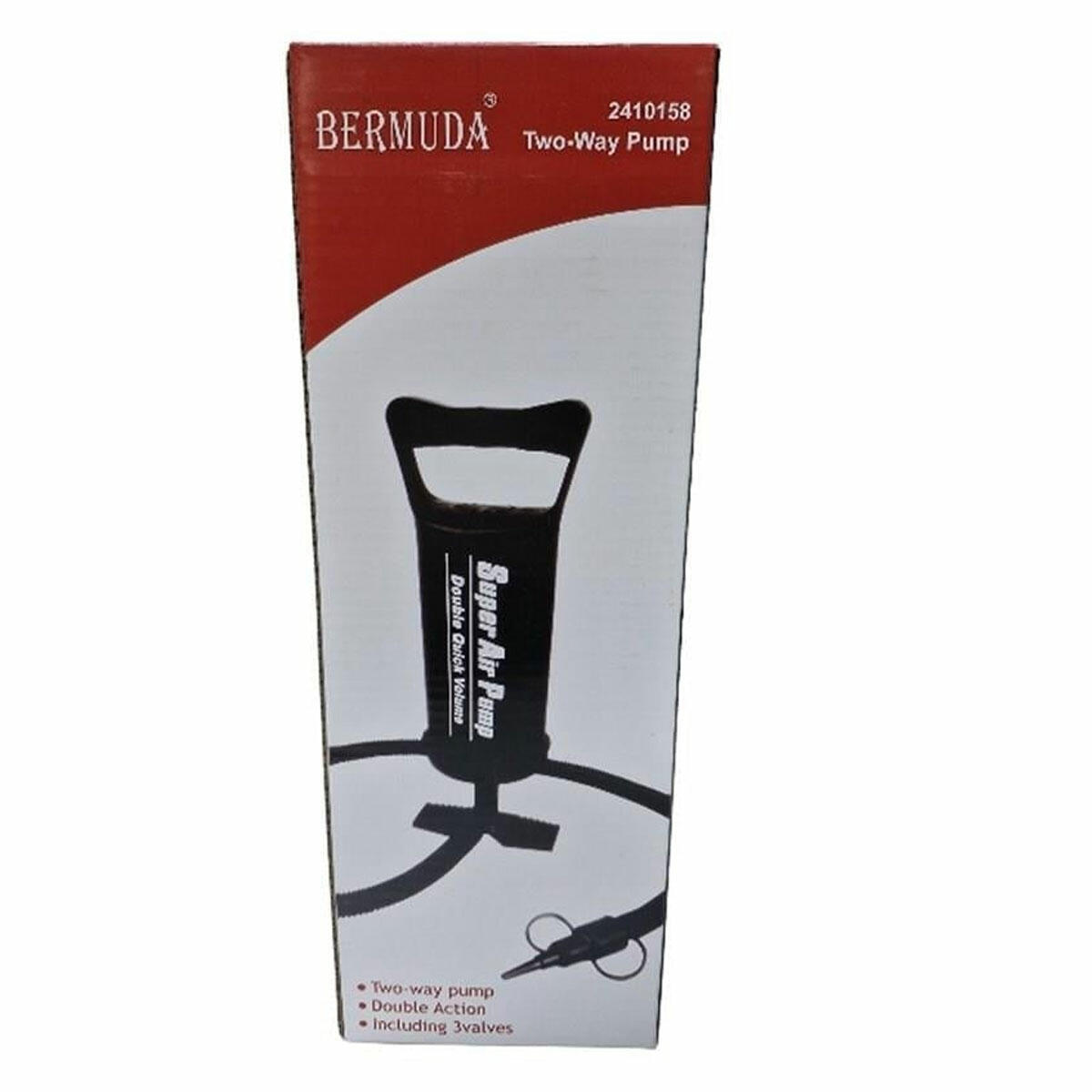 Kutulu 30 cm Büyük Hacimli El Pompası | Şişirme ve İndirme Özellikli Çift Etkili Pompa | 3 Valfli Hava Pompası