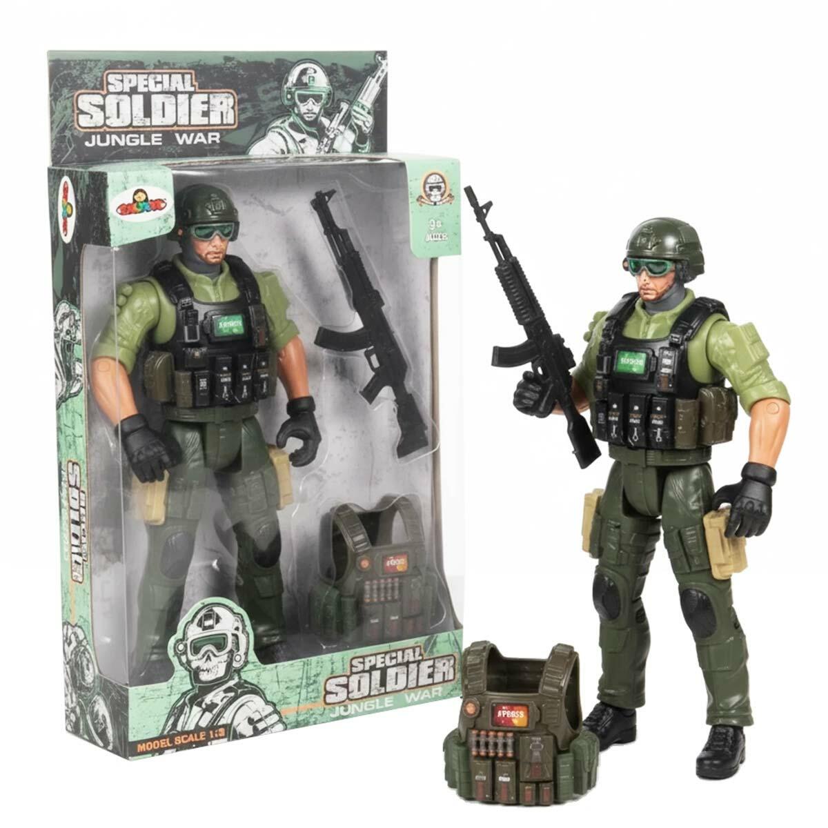 Kutulu Asker Ve Komando Ekipmanı Seti | Gerçekçi Aksesuarlı Rol Yapma Oyuncağı | Küçük Kahramanlar İçin Macera Seti