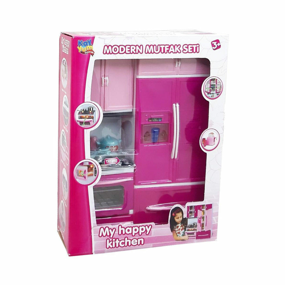 Kutulu Pilli 2'li Mutfak Seti | Işıklı Ve Sesli Oyuncak Mutfak | Kayyum Oyuncak Fırın Ve Ocak Seti
