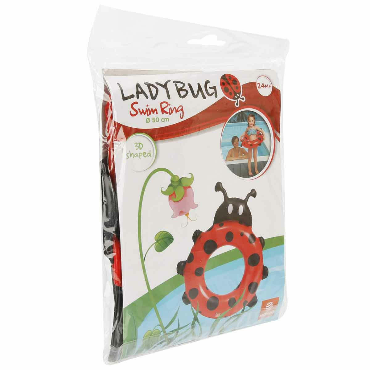 Lady Bug (Mucize Uğur Böceği) Can Simidi 50 cm | Çocuklar İçin Dayanıklı Deniz ve Havuz Yüzme Simidi