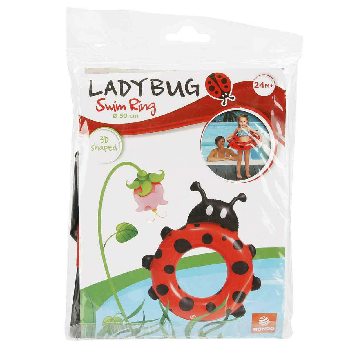 Lady Bug (Mucize Uğur Böceği) Can Simidi 50 cm | Çocuklar İçin Dayanıklı Deniz ve Havuz Yüzme Simidi