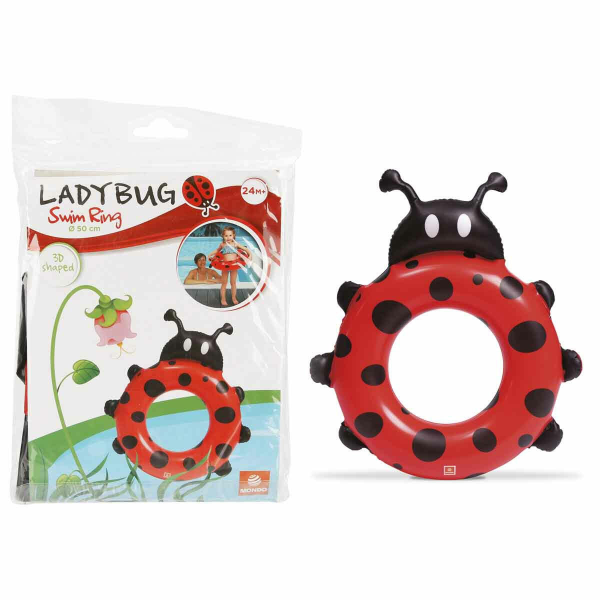 Lady Bug (Mucize Uğur Böceği) Can Simidi 50 cm | Çocuklar İçin Dayanıklı Deniz ve Havuz Yüzme Simidi
