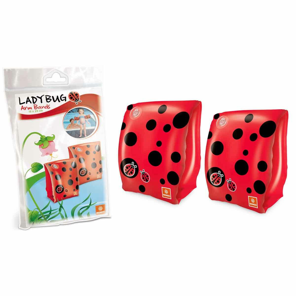Lady Bug Şişme Kolluk 23 x 15 cm | Mucizevi Uğur Böceği Temalı Çocuk Yüzme Yardımcısı, Deniz ve Havuz İçin Güvenli Kolluk