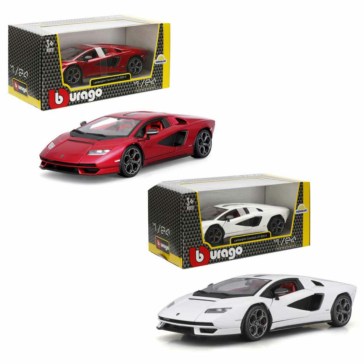 Lamborghini Countach LPI 800-4 1:24 Model Araba | Die-Cast Metal Koleksiyon Aracı | Açılır Kapılı Hibrit Spor Araba