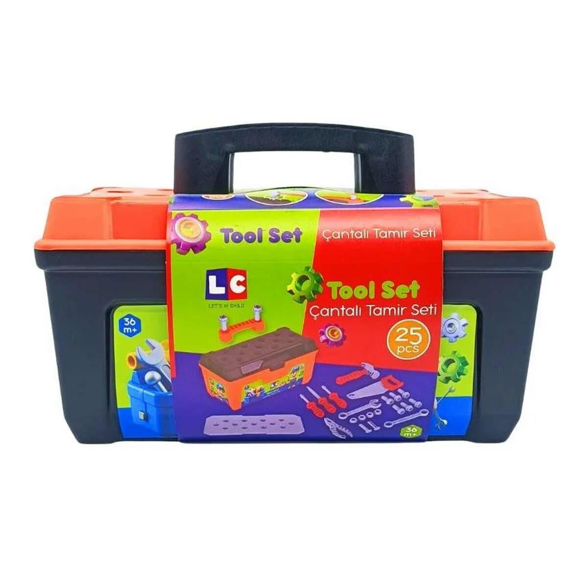 Let's Be Child Çantalı Tamir Seti | 25 Parça Eğitici Oyuncak Alet Çantası | STEM Destekli Tamir Seti