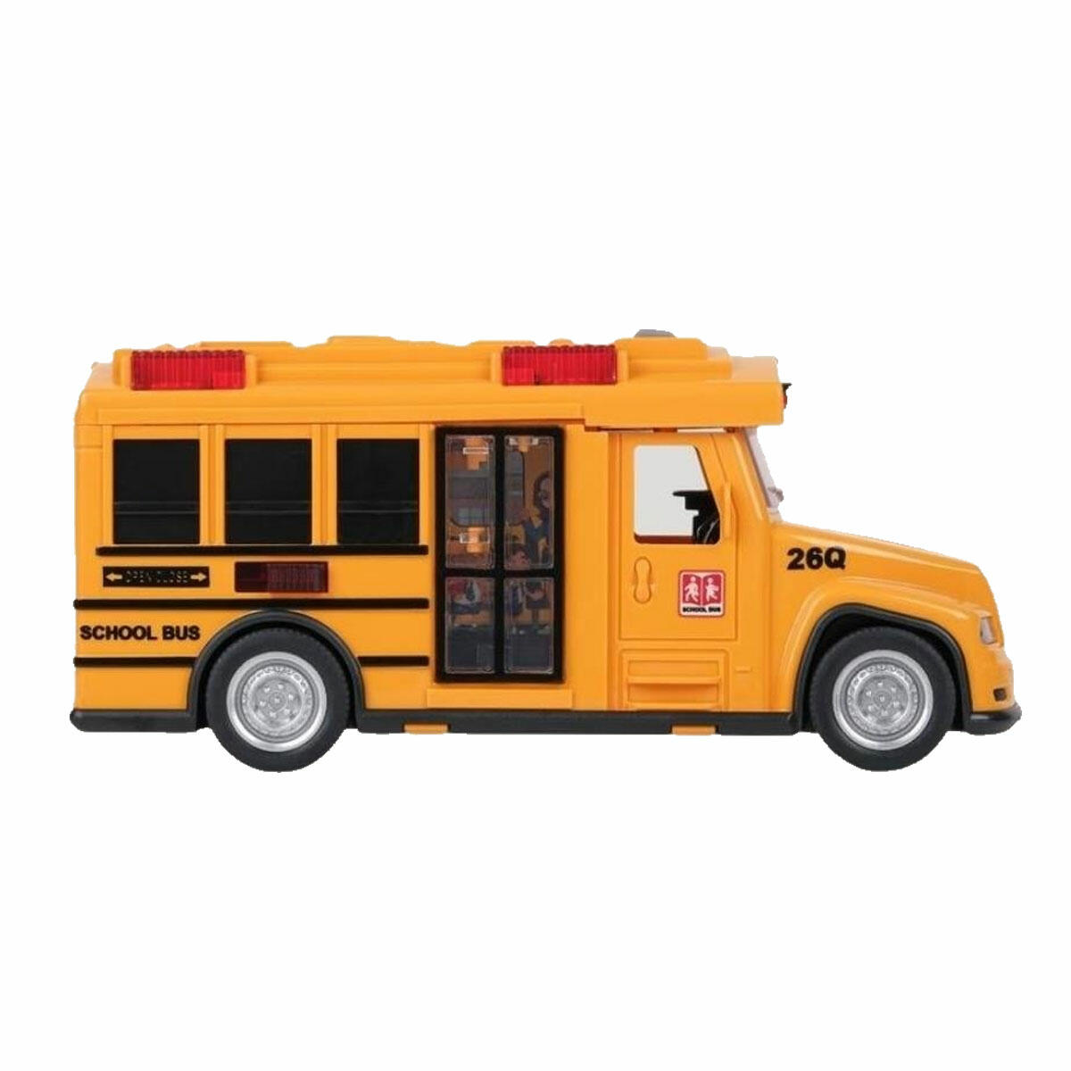 Lets Drive Sesli ve Işıklı Sürtmeli Okul Otobüsü | 23,5 cm Gerçekçi Servis Aracı | Eğitici ve Fonksiyonel Çocuk Oyuncak Otobüs