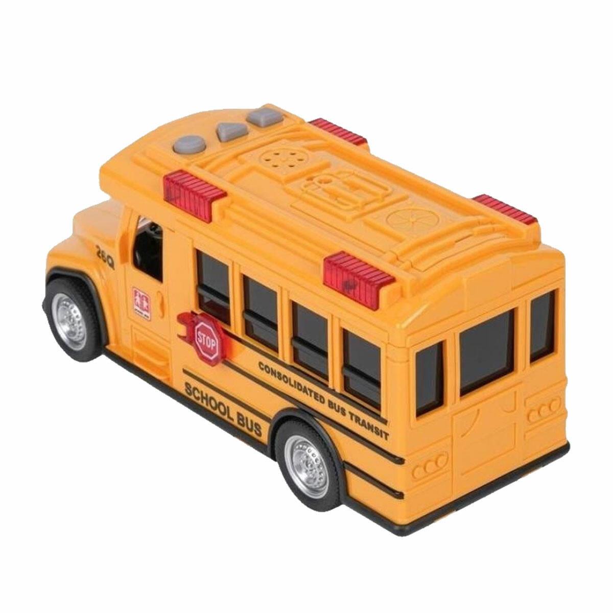 Lets Drive Sesli ve Işıklı Sürtmeli Okul Otobüsü | 23,5 cm Gerçekçi Servis Aracı | Eğitici ve Fonksiyonel Çocuk Oyuncak Otobüs