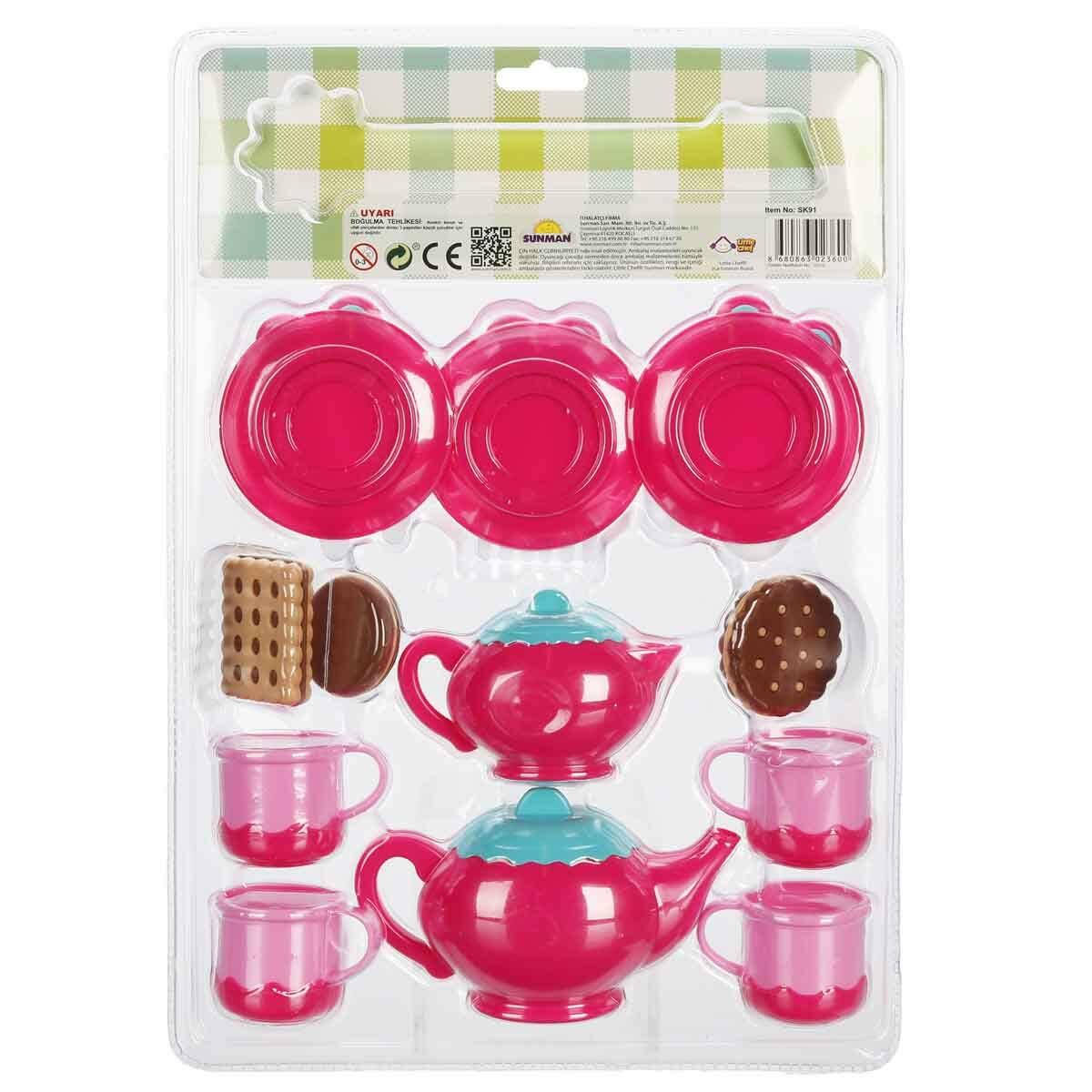 Little Chef Çay Kahve Seti | Pizza Ve Kurabiye Seçenekli Evcilik Seti | Eğitici Mutfak Aktivite Oyuncağı