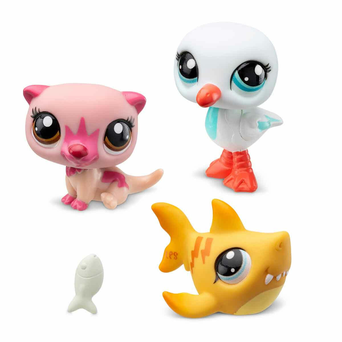 Littlest Pet Shop Minişler 3’lü Figür Seti S1 | LPS Sallanan Kafalı Koleksiyon Figürleri | Aksesuarlı ve Sanal Kodlu Sürpriz Oyuncak Paketi