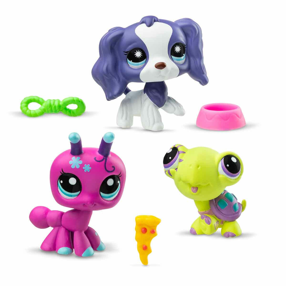 Littlest Pet Shop Minişler 3’lü Figür Seti S3 | LPS Sallanan Kafalı Koleksiyon Figürleri | Aksesuarlı ve Dijital Kodlu Sürpriz Oyuncak Seti