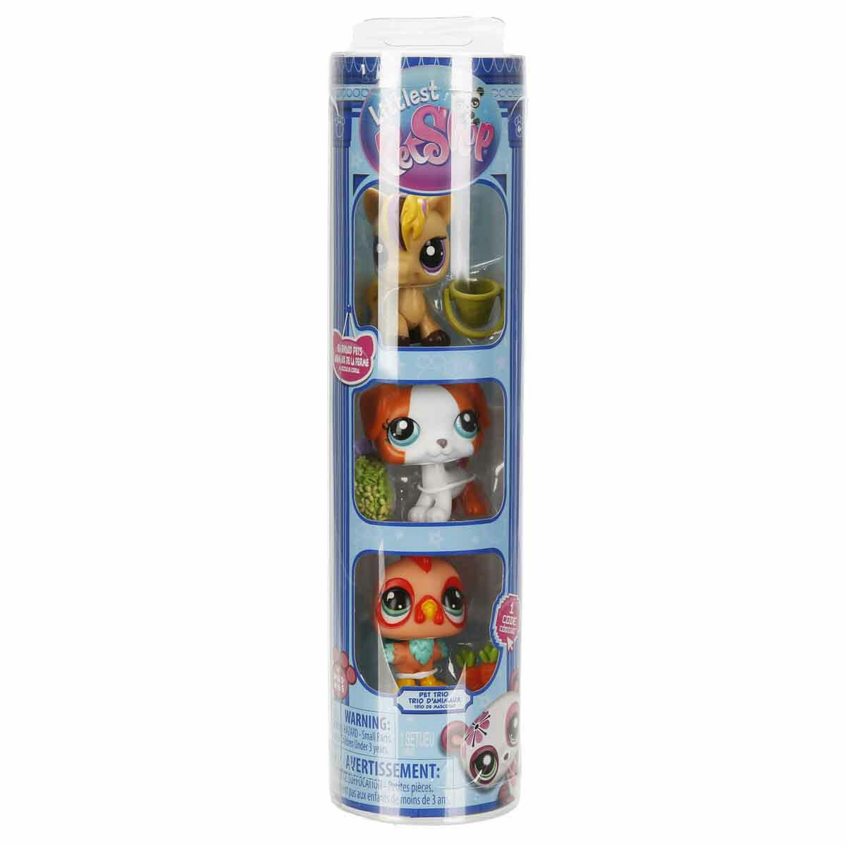 Littlest Pet Shop Minişler 3’lü Figür Seti S3 | LPS Sallanan Kafalı Koleksiyon Figürleri | Aksesuarlı ve Dijital Kodlu Sürpriz Oyuncak Seti