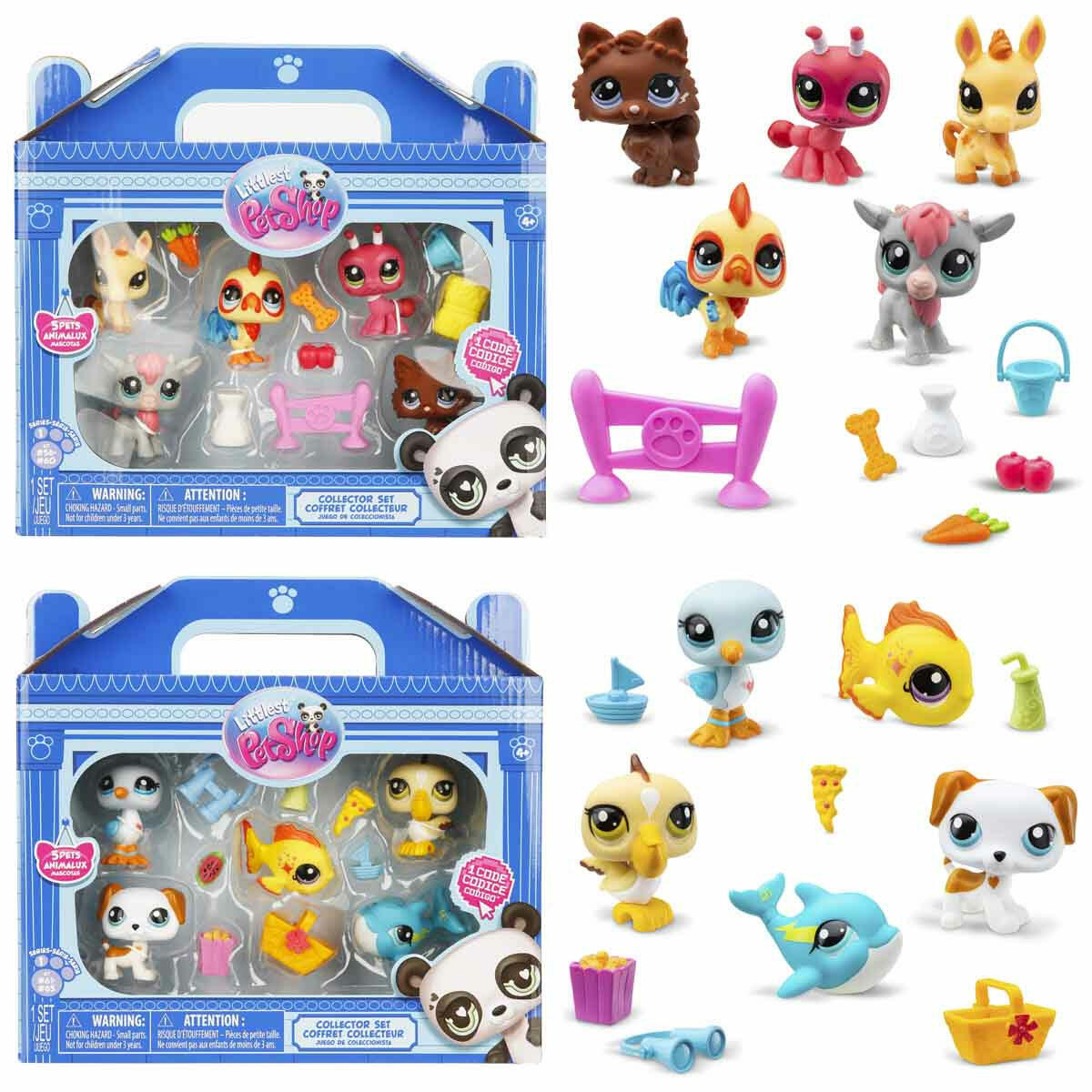 Littlest Pet Shop Minişler 5'li Figür Seti S1 | LPS Koleksiyon Seti | 7 Aksesuarlı ve Dijital Kodlu Sürpriz Oyuncak Paketi